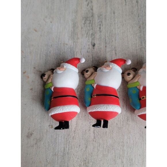 Hallmark 2012 stocking stuffer puppy Santa Claus ornament Xmas set - Picture 4 of 8